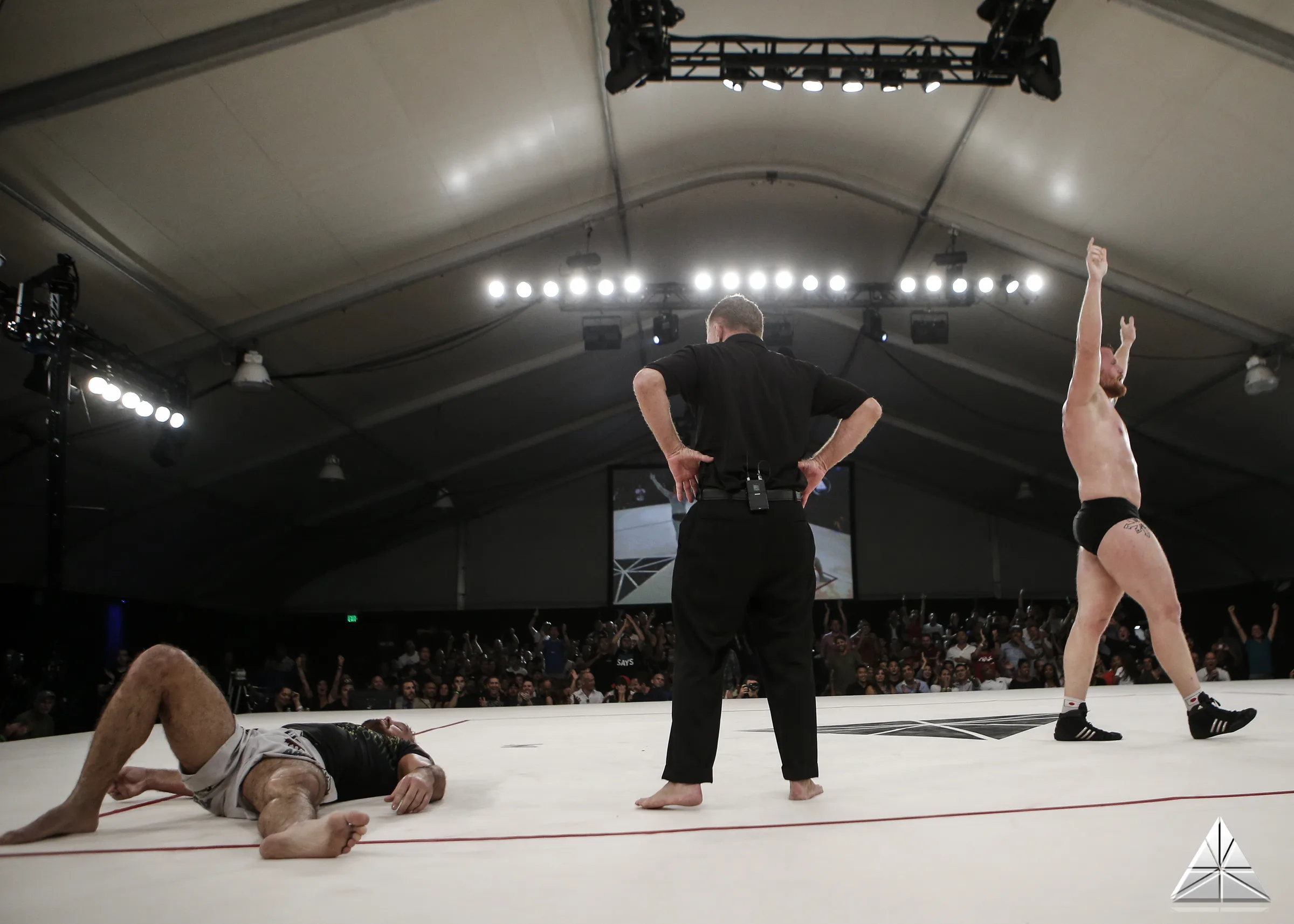 Competitors on a championship mat