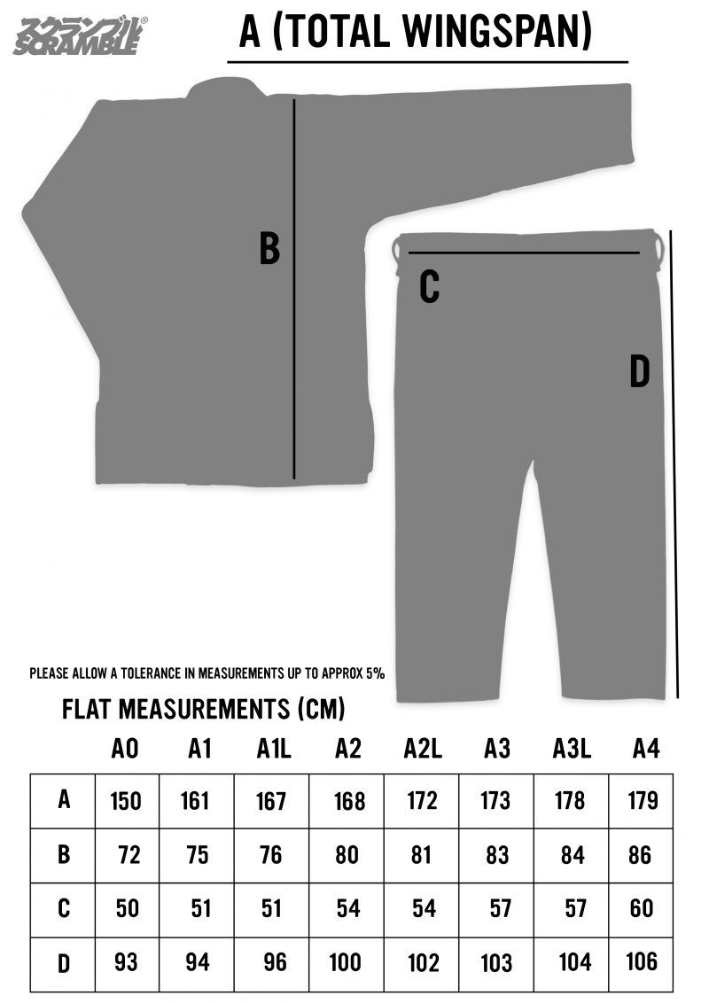 Jiu Jitsu Belt Size Chart